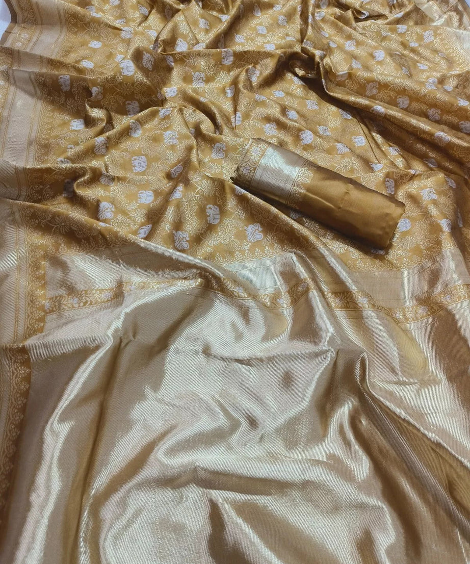 Banarasi Soft Silk Traditional Saree , Designer Party Wear Saree & Blouse