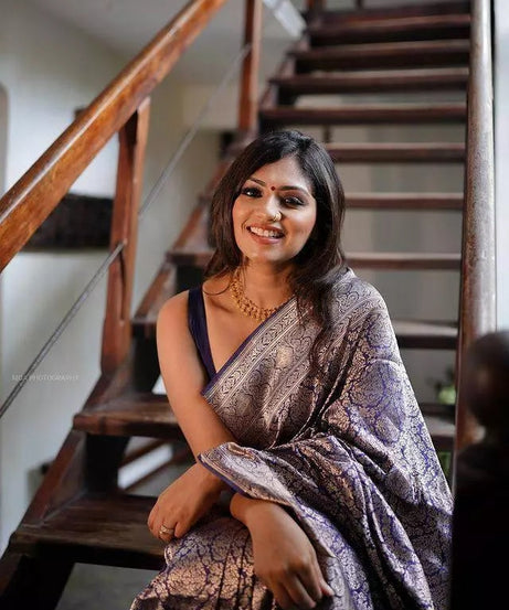 Designer Wedding Banarasi Soft Silk Saree With Blouse