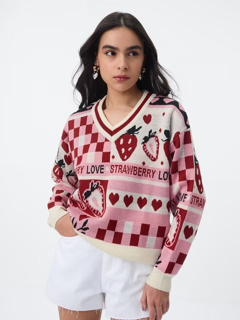 Berry Love Women Oversized Sweaters
