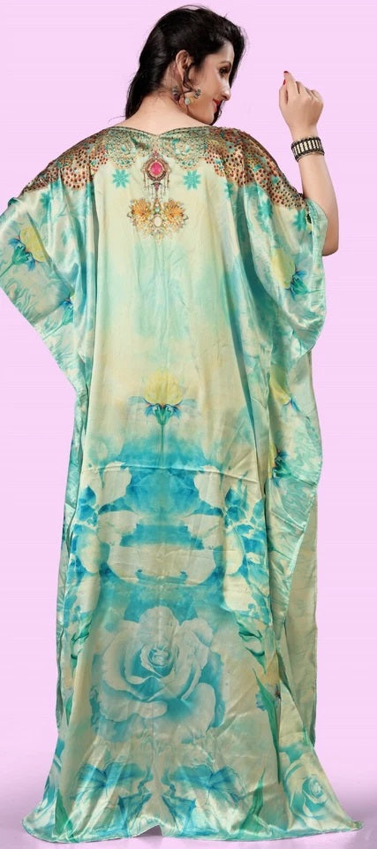 Kaftan Dress for women free size V- Neck Sleeve Caftans Long Bathing Suit