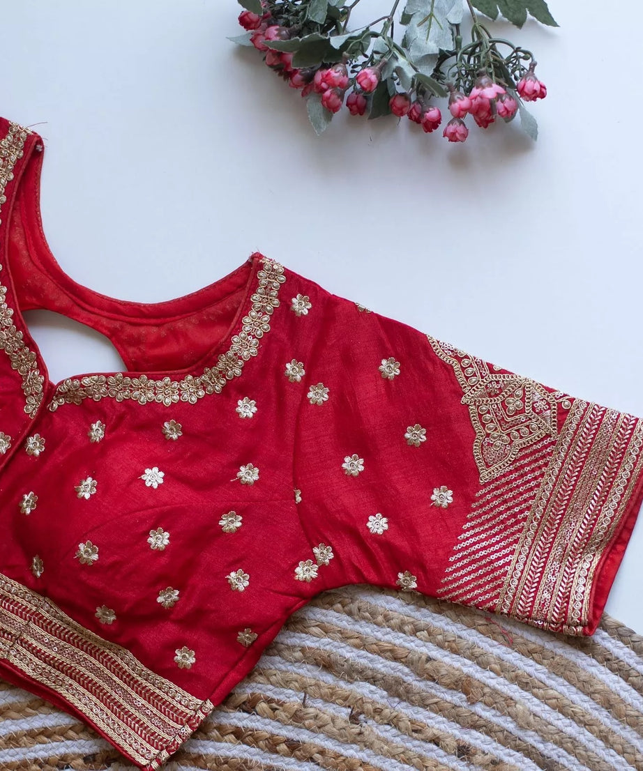 Women's Caterpillar Silk Full Stitched Blouse