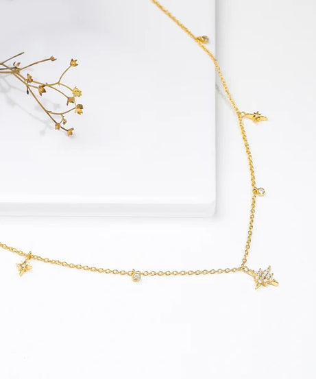 Golden Constellation Drop Necklace