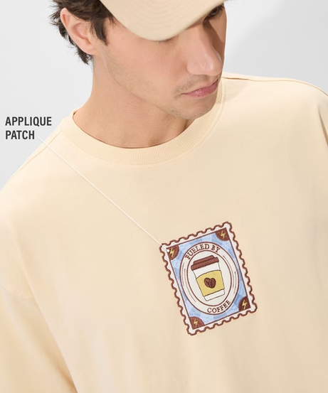 Coffee Stamp Oversized T-Shirts