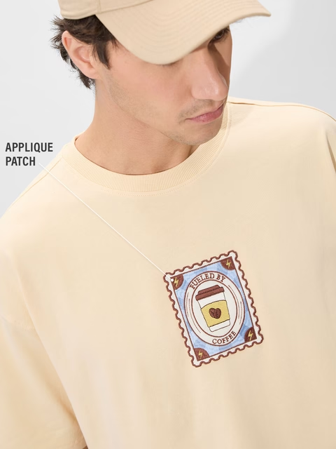 Coffee Stamp Oversized T-Shirts