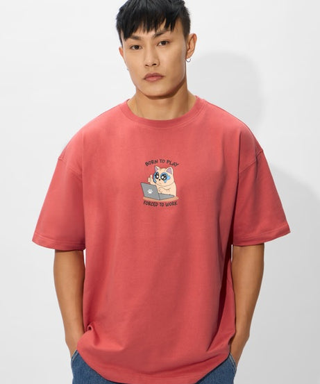 Born To Play Oversized T-Shirts