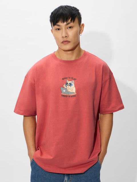 Born To Play Oversized T-Shirts