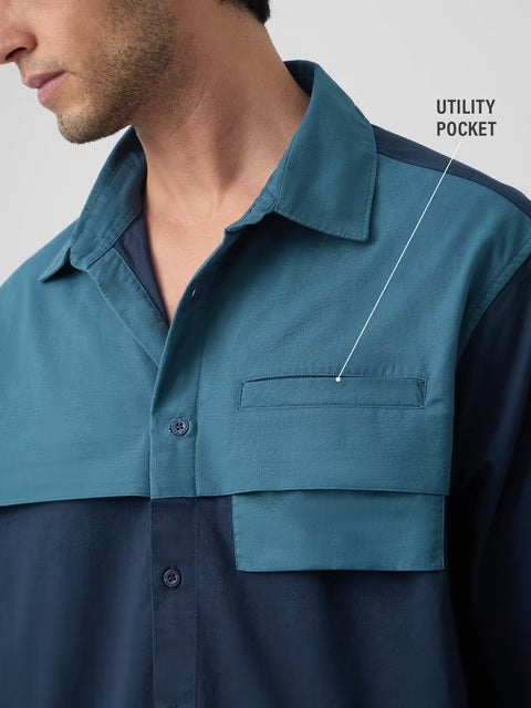 Double-Layered Shirt: Blue Ivy Oversized Shirts