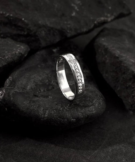 Silver Simple Serenity Men's Ring