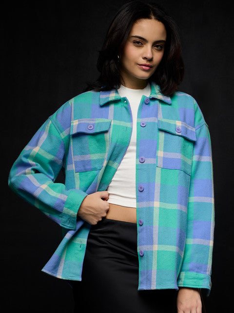 Flannel Shacket Grapemist Women Shackets
