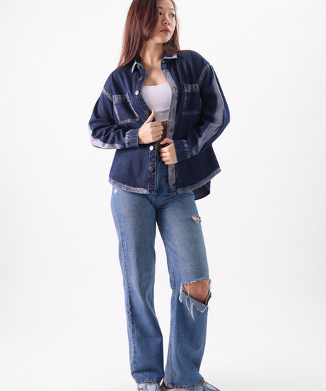 Aster Denim Women Shackets