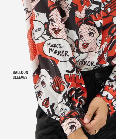 Satin Shirt Snow White Women Shirts