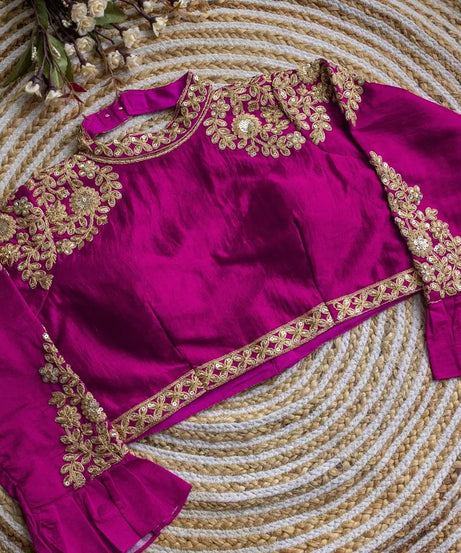 Glossy Silk Saree Blouse