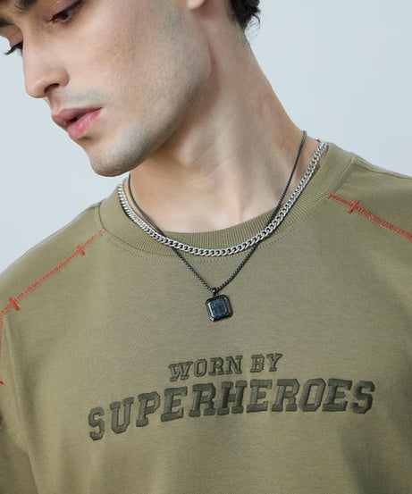 Urban Olive Oversized T-Shirts