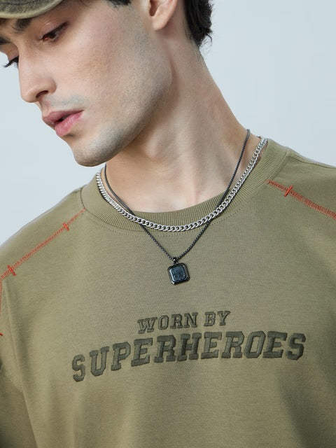 Urban Olive Oversized T-Shirts