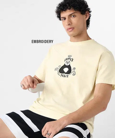 Textured Kung Fu Panda Peace T-Shirts