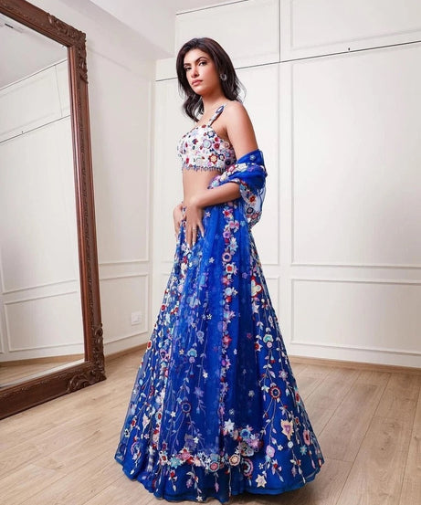 Net  Function Bollywood Lehenga Blouse & Dupatta