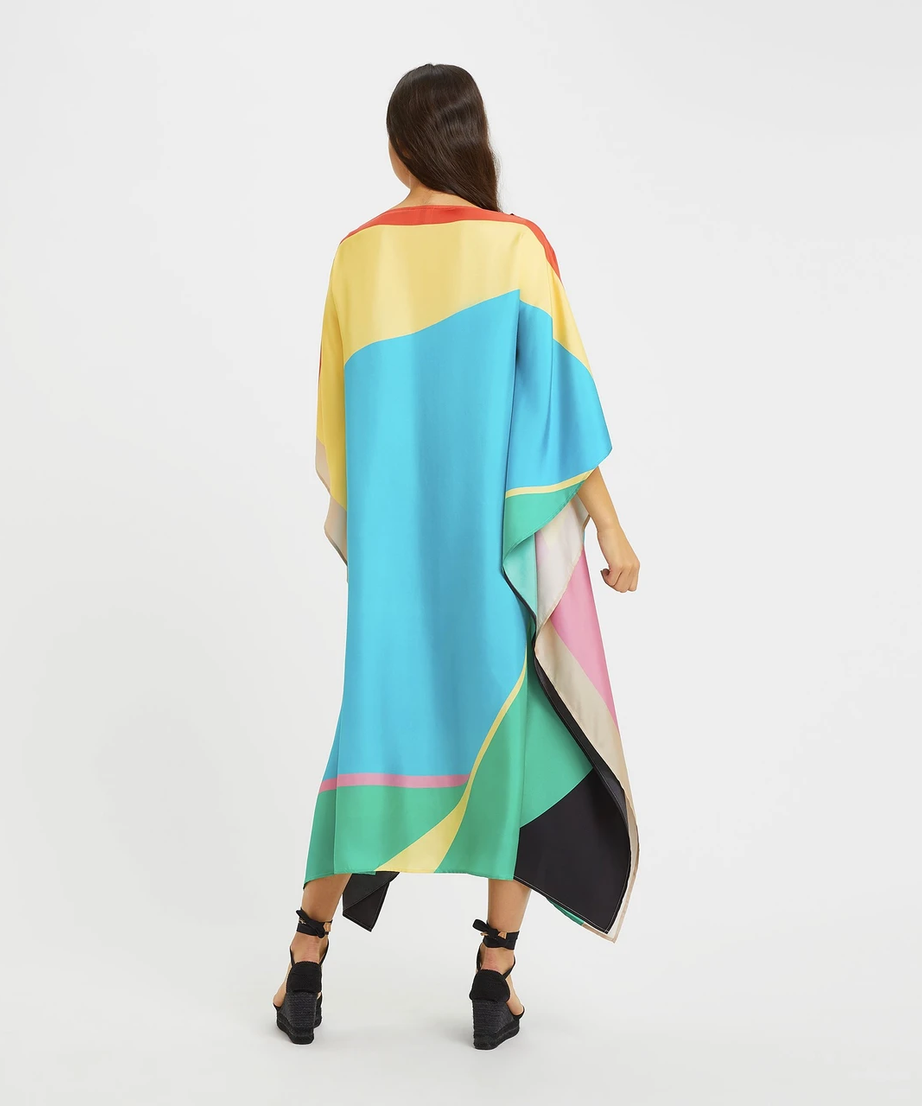 Soft Silk Crepe Kaftan, Party Wear Women's Caftan