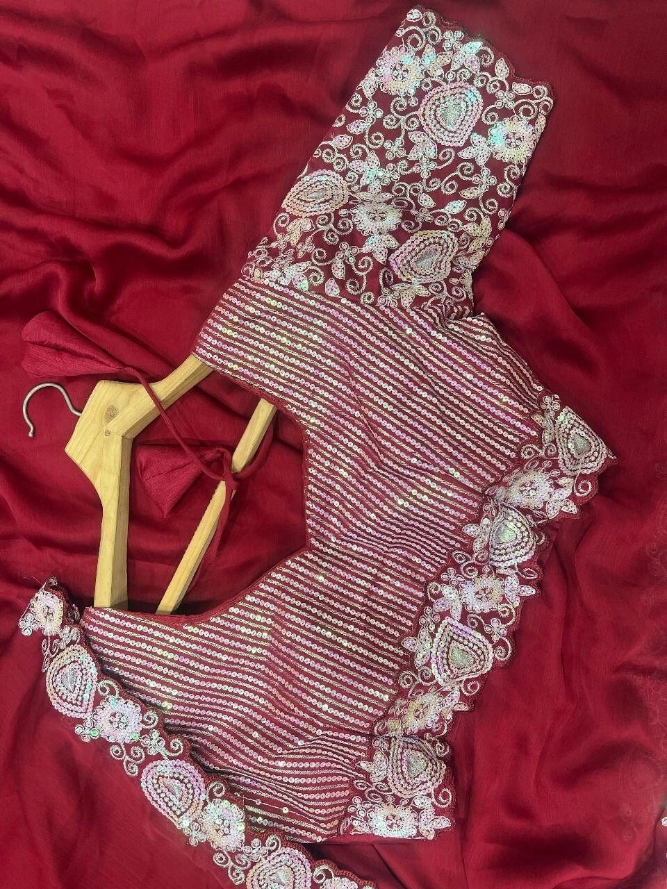 Soft Rangoli Silk With Embroidery,Sequence Work Wedding Party Wear Saree With Blouse11-KK