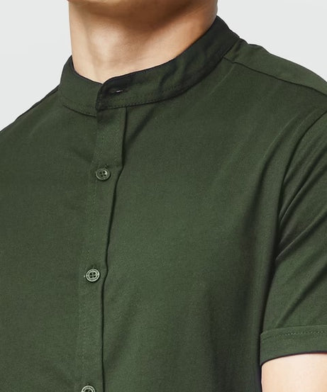 Dark Green Knit Shirts
