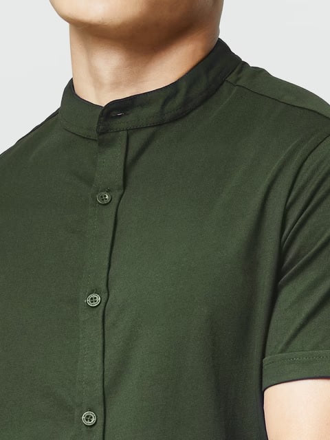 Dark Green Knit Shirts