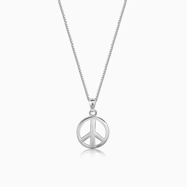 Silver Heavenly Peace Pendant With Box Chain For Him