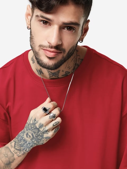Classic Red Oversized T-Shirts