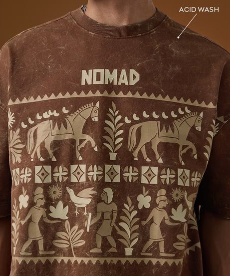 Nomad Brown Super Oversized T-Shirts