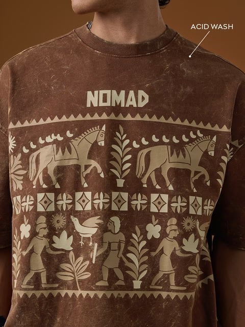 Nomad Brown Super Oversized T-Shirts