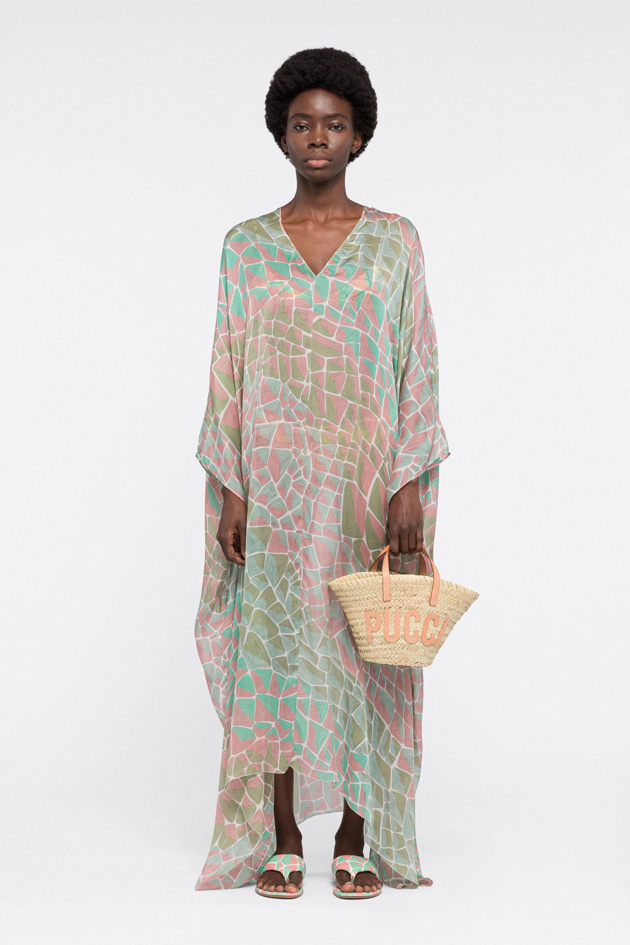 Printed Georgette Women's Short Kaftan