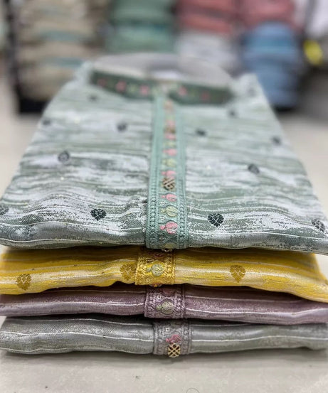 Designer Ethnic Stitched Heavy Jacquard Kurta Pajama Set For Mens