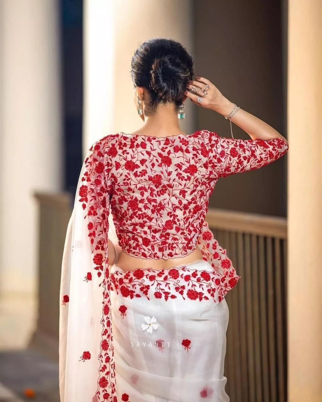 Wedding Wear Fancy Soft Organza Silk Saree, Traditional Classic Sari & Blouse