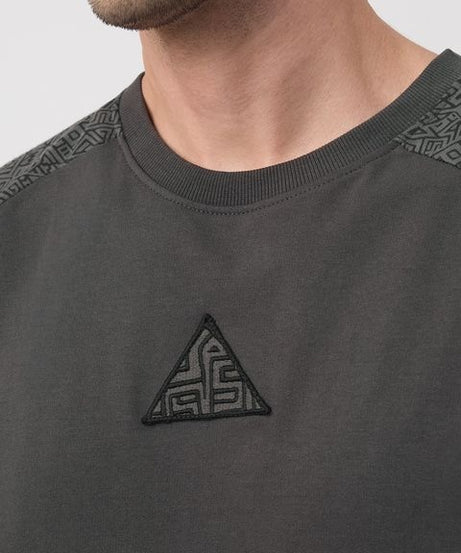 Aztec Grey Oversized T-Shirts