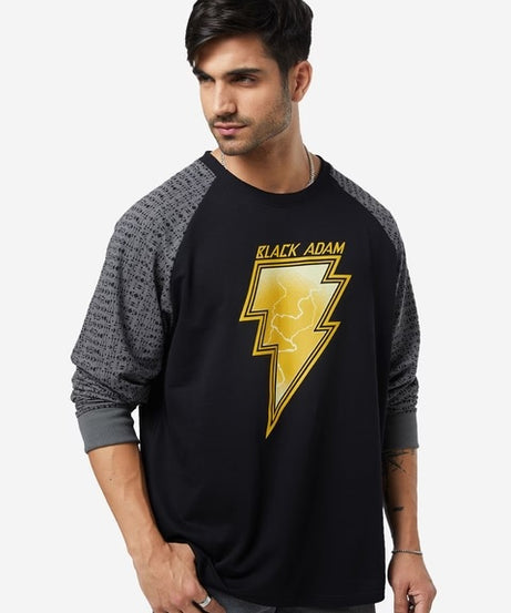 Black Adam Oversized Full Sleeve T-Shirts