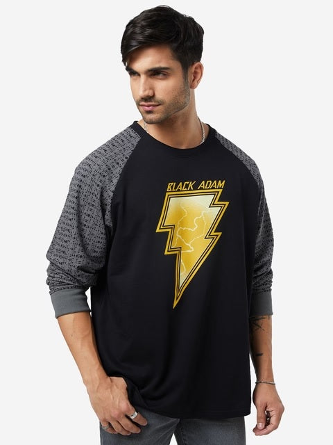 Black Adam Oversized Full Sleeve T-Shirts