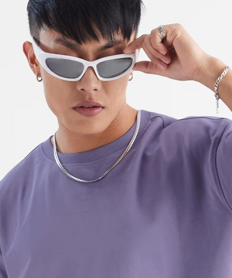 Solids Winter Mauve Oversized T-Shirts