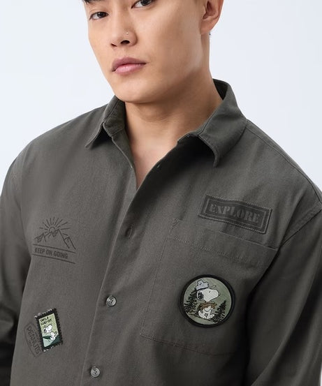 Peanuts Be An Outsider Men Relaxed Shirts