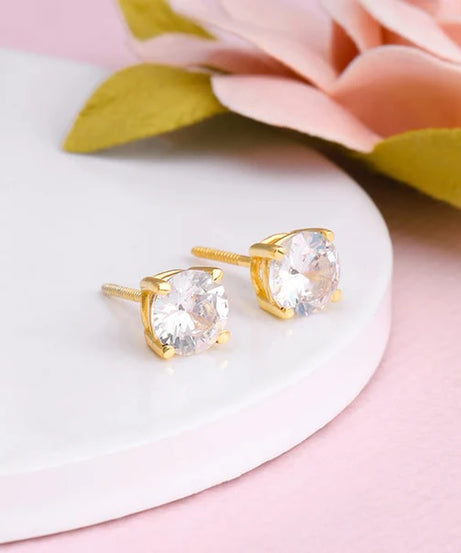 Golden Zircon Earrings