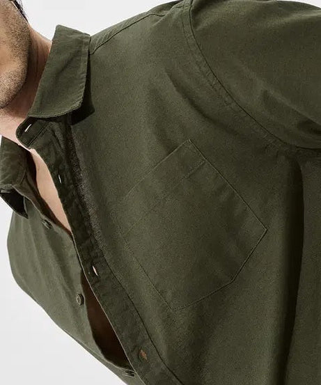 Dark Sage Cotton Linen Shirts