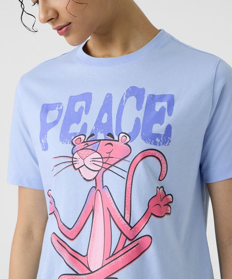 Pink Panther Peace Women Relaxed Fit T-Shirts