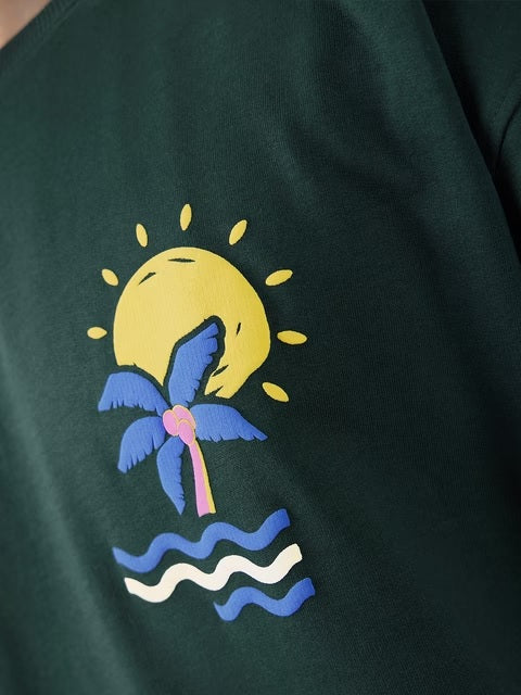 At The Beach Oversized T-Shirts