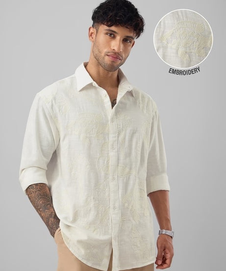 Nautical Fish Men Relaxed Shirts
