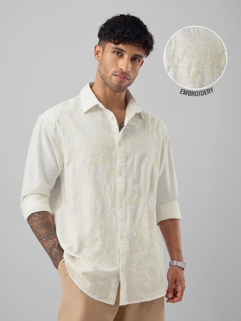 Nautical Fish Men Relaxed Shirts