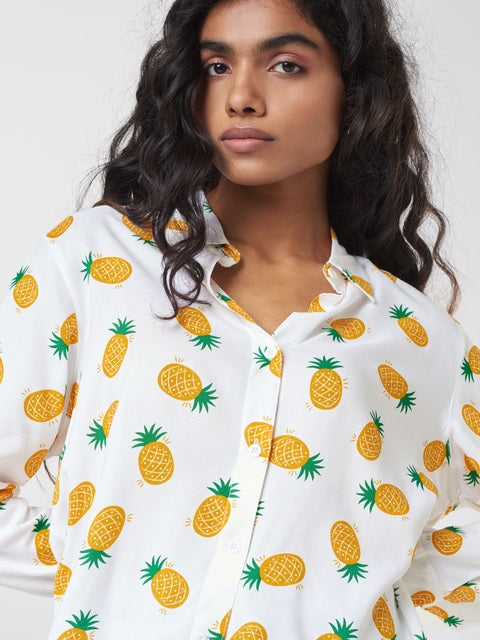Pineapple Pattern Women Shirts