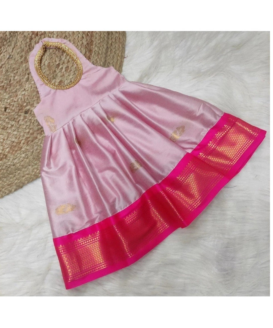 Aura Silk Wedding Wear Stitched Gown Dress For Girls & Kids 22-KL