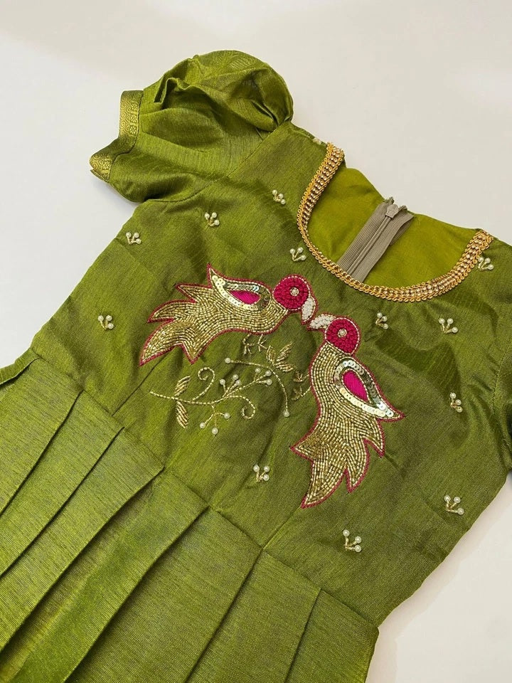 Soft Dolla Silk Full Stitched Wedding Wear Girls Lehenga Blouse