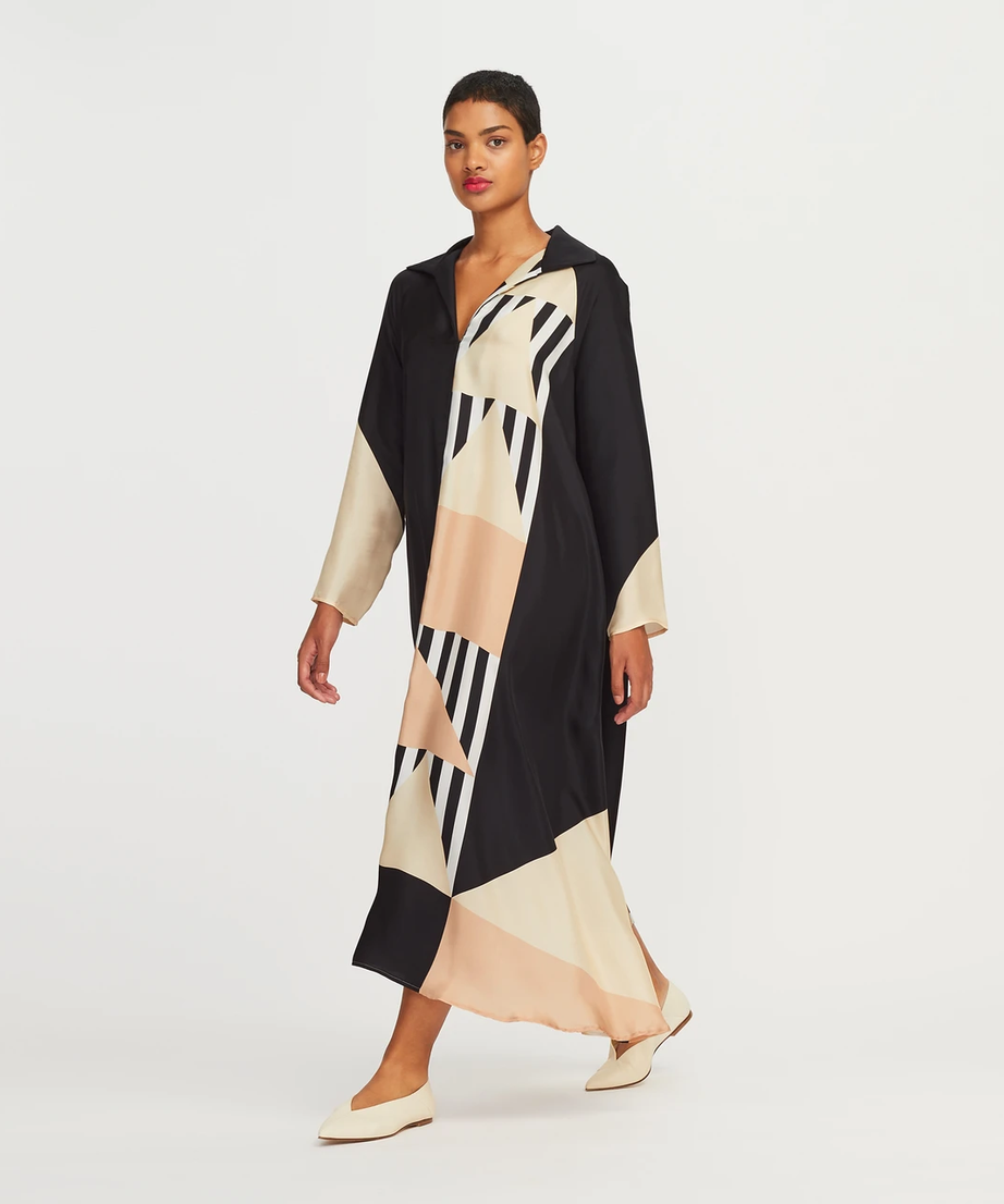 French Crepe Kaftan - Elegant and Flowing Maxi Dress Caftan For Women's