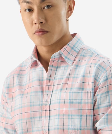 Plaid Single Patch Shirts
