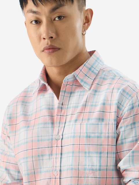 Plaid Single Patch Shirts