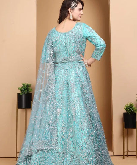 Diamond And Glitter Sequence Design Work Lehenga Choli