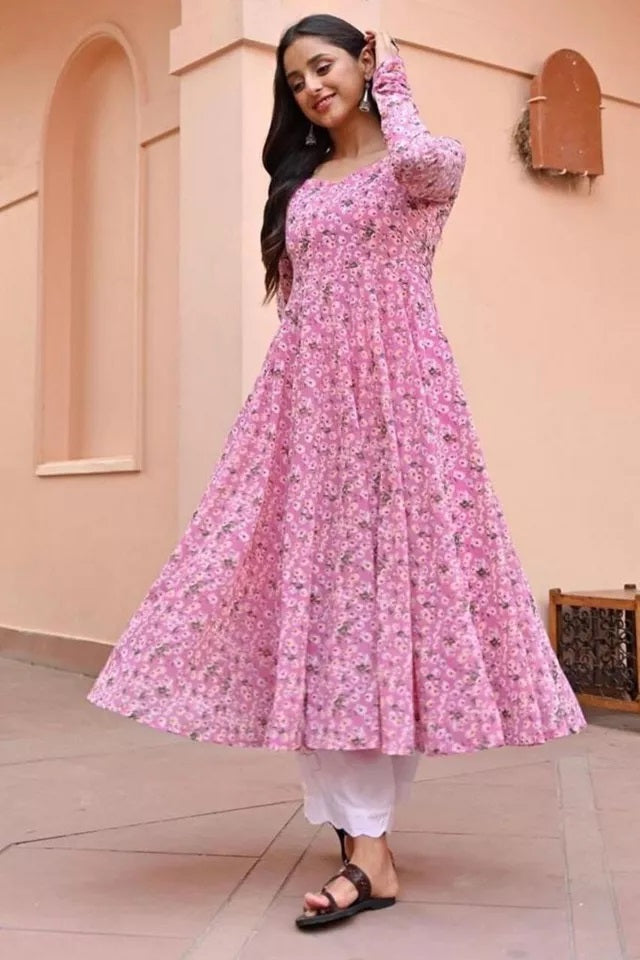 Full Stitched Bollywood Classic Georgette Anarkali Kurti & Top